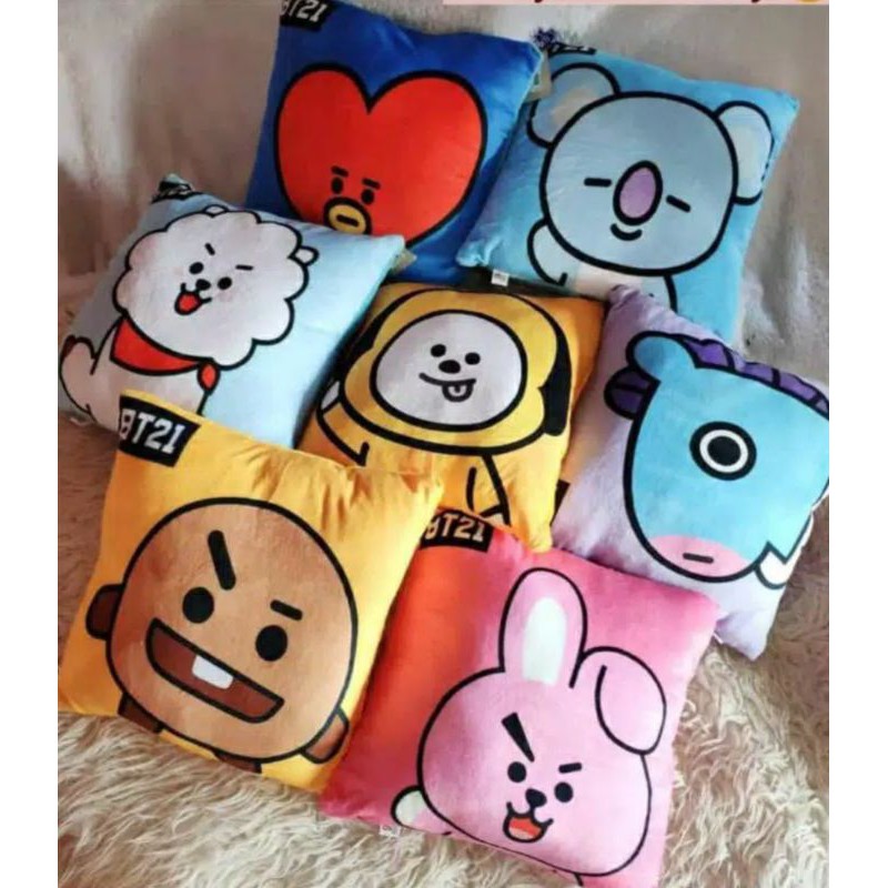 BANTAL PRINTING BT21   BONEKA  BTS BONEKA BT21  Shopee 