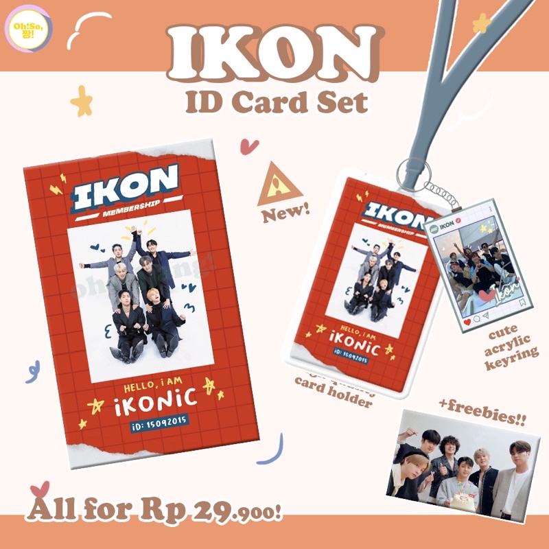 IKON ID CARD PHOTOCARD HOLDER BANTEX LANDYARD SET PREMIUM IKONIC