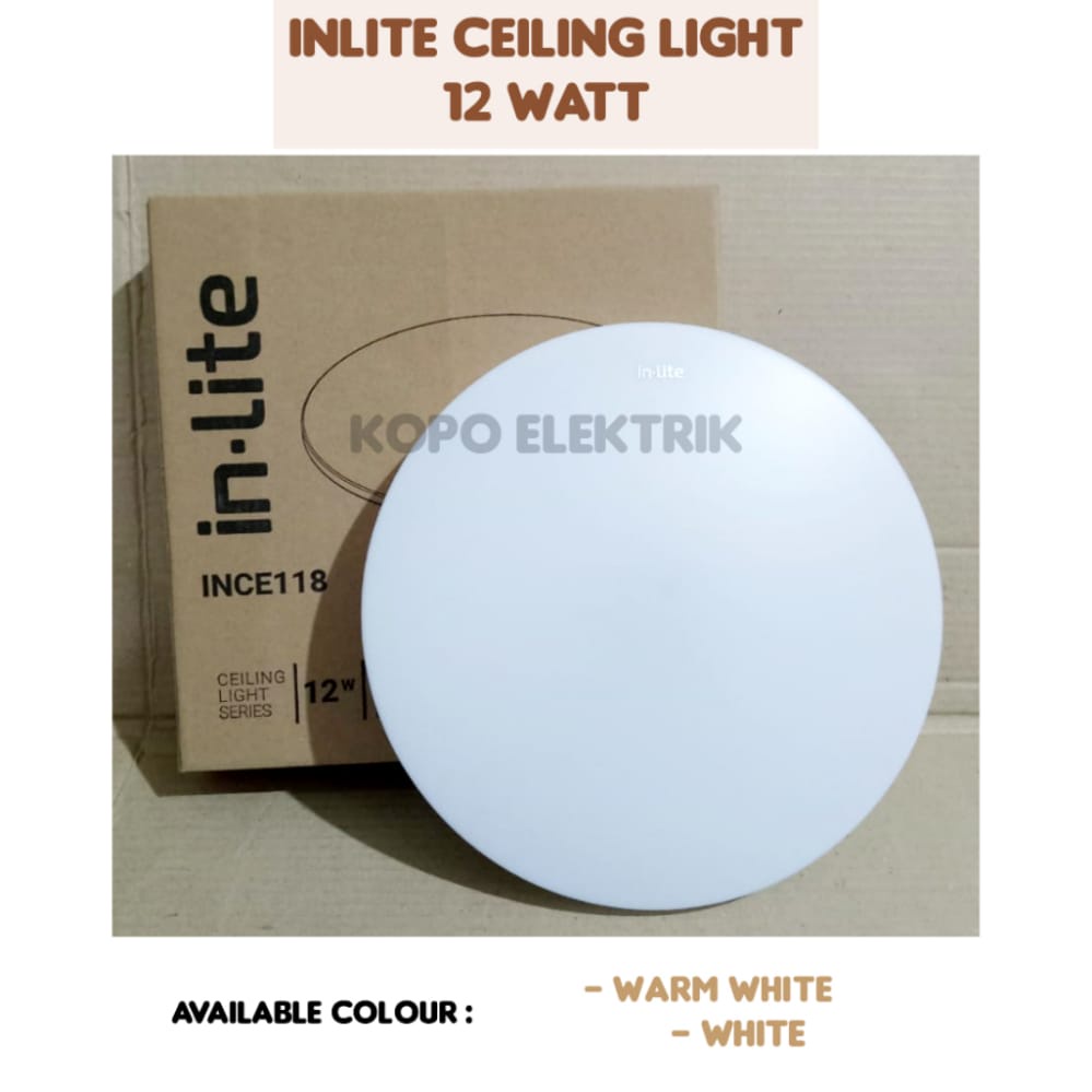 Lampu Inlite LED Baret Ceiling Light Series 12 Watt INCE118