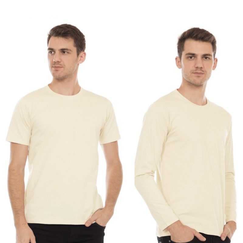 Kaos Polos Pria Lengan panjang Lengan Pendek Cotton Combed 30s Pakaian polos Atasan Cowok Kaos pria 