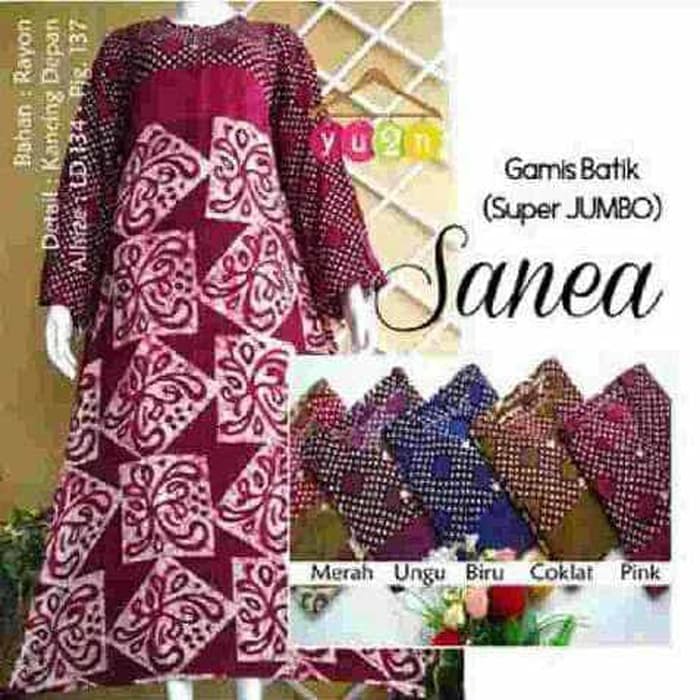 BAJU GAMIS SUPER JUMBO "SANEA" // PASAR GROSIR BAJU BATIK PEKALONGAN"/