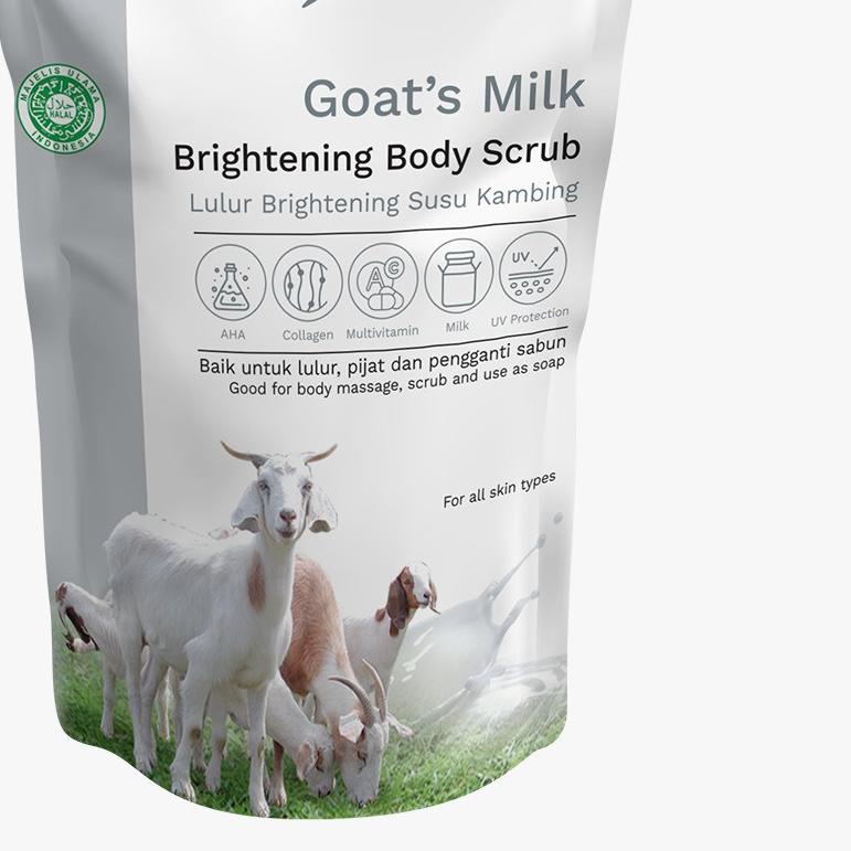 VIENNA LULUR REFILL GOAT MILK WHITENING SUSU KAMBING 1KG ORIGINAL - ISI ULANG LULUR VIENNA SUSU