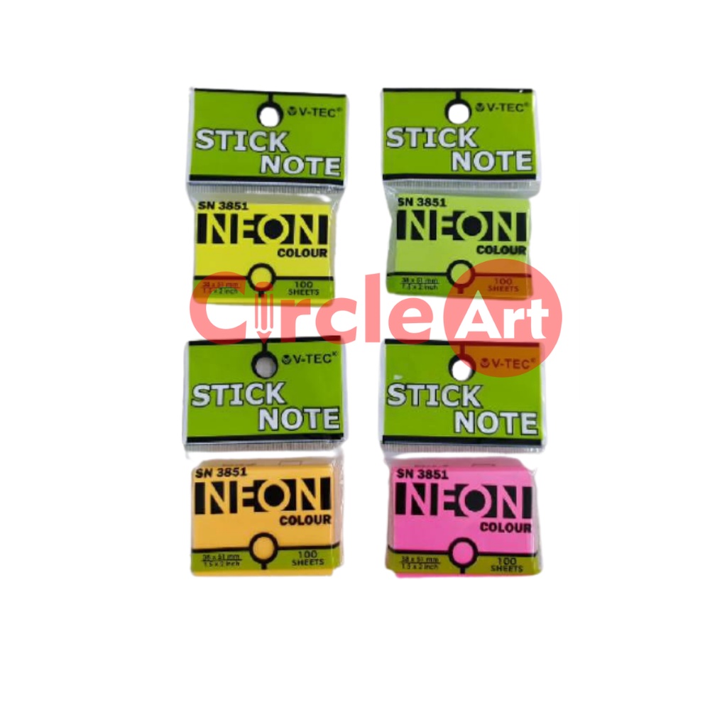 

Stick Note V-Tec SN-3851 (38X51mm) / Sticky Notes / Kertas Memo