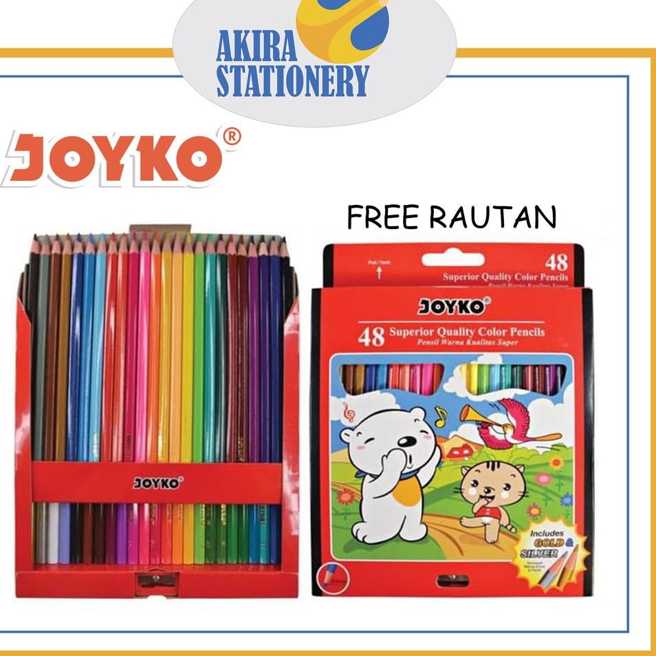 

D7S COLOR PENCIL / PENSIL WARNA JOYKO CP-48PB / CP 48B FREE RAUTAN (48 WARNA)✿ (Paling.aman)