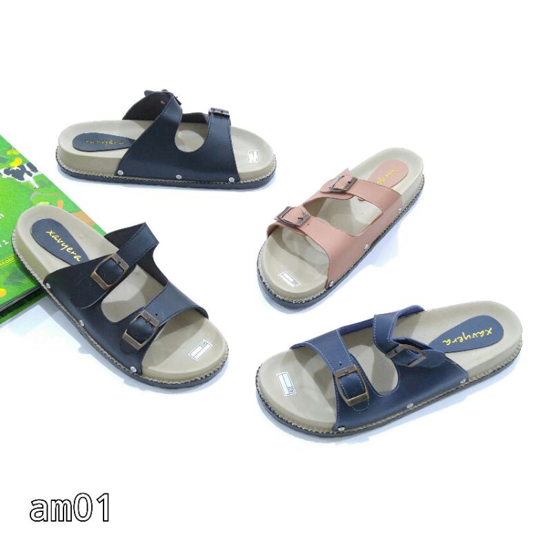 OBRAL CUCI GUDANG Borneo Xavyera AM01 dan OM33 Sendal Sandal Wedges Platform