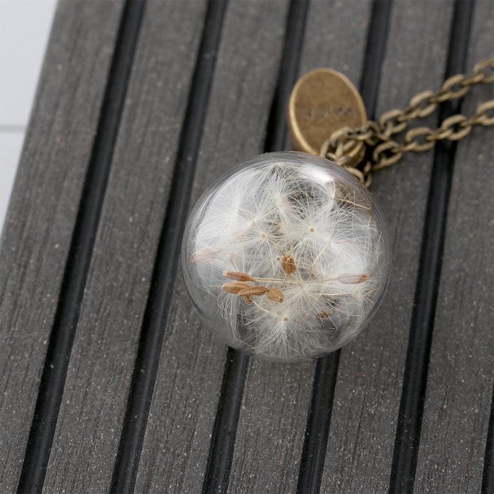 Lily Dandelion Wishing Kalung Wanita Hadiah Baru Dandelionnya