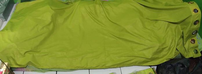 Produsen Gorden Embos Hijau Jade Smokering Murah! Ukuran 115cm X 210cm / Gorden Grosir