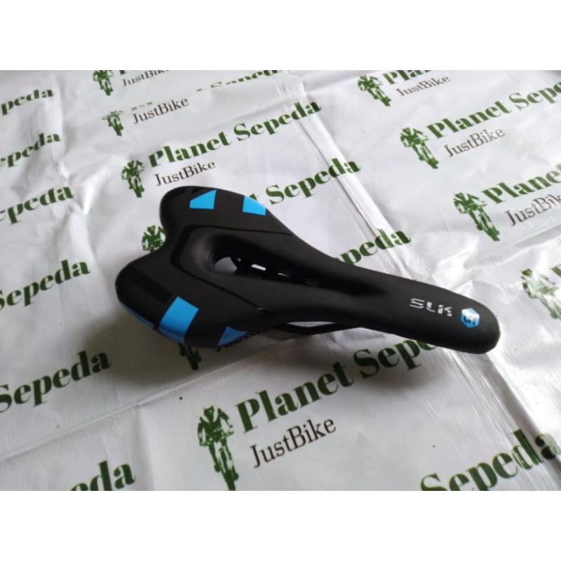 Sadel Slk G01 Gel Bolong Strip Biru