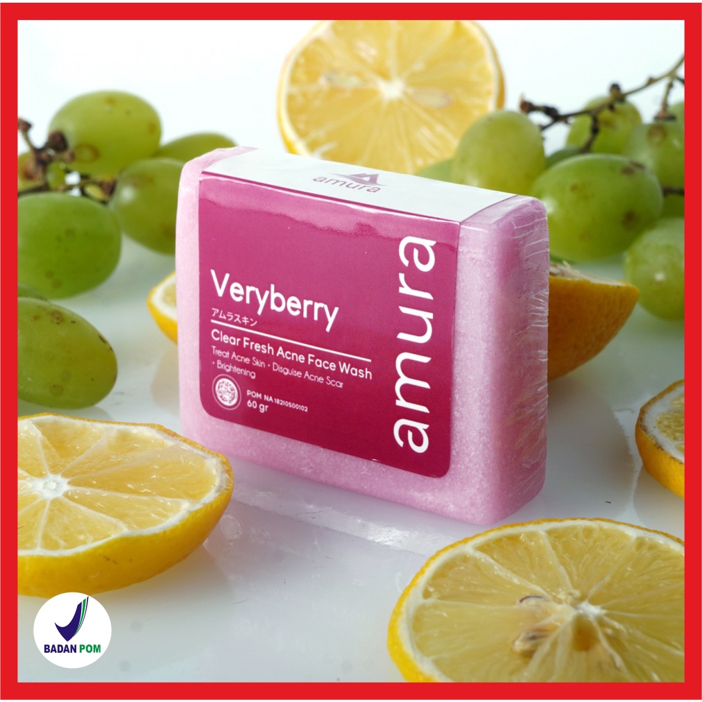 AMURA Sabun Wajah Pembersih wajah Muka ACNE STAY YOUNG soap by amura serum amura skincare sabun waja