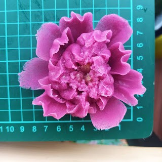 Cetakan Silikon bunga peony vectore side puding coklat