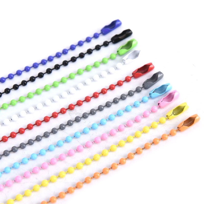 10pcs / Set Gantungan Kunci Manik-Manik Bola 2.4MM Warna-Warni Untuk Membuat Perhiasan DIY