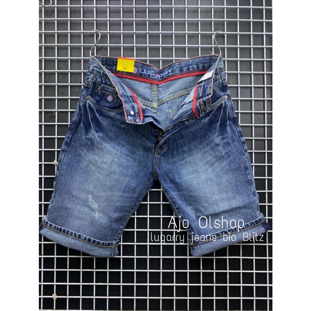 celana pendek pria jeans lugarry