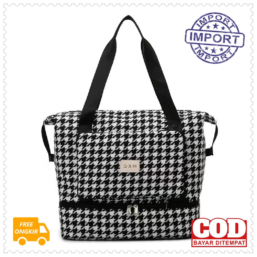 TAS BAHU WANITA VB3487 IMPORT TOTEBAG BESAR PESTA PEREMPUAN FASHION JAKARTA BAHAN KAIN KANVAS BERMOT