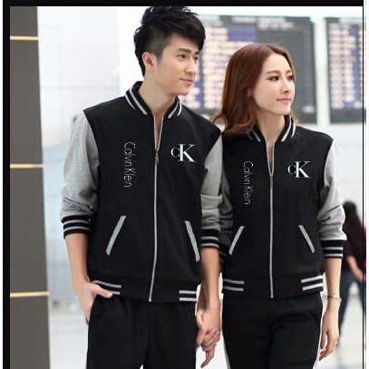 PROMO Fashion Baju Couple - Jaket Couple Calvin Klein Hitam Abu