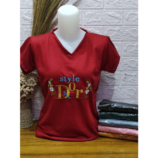 Kaos Branded Wanita V Neck Murah - Promo 01