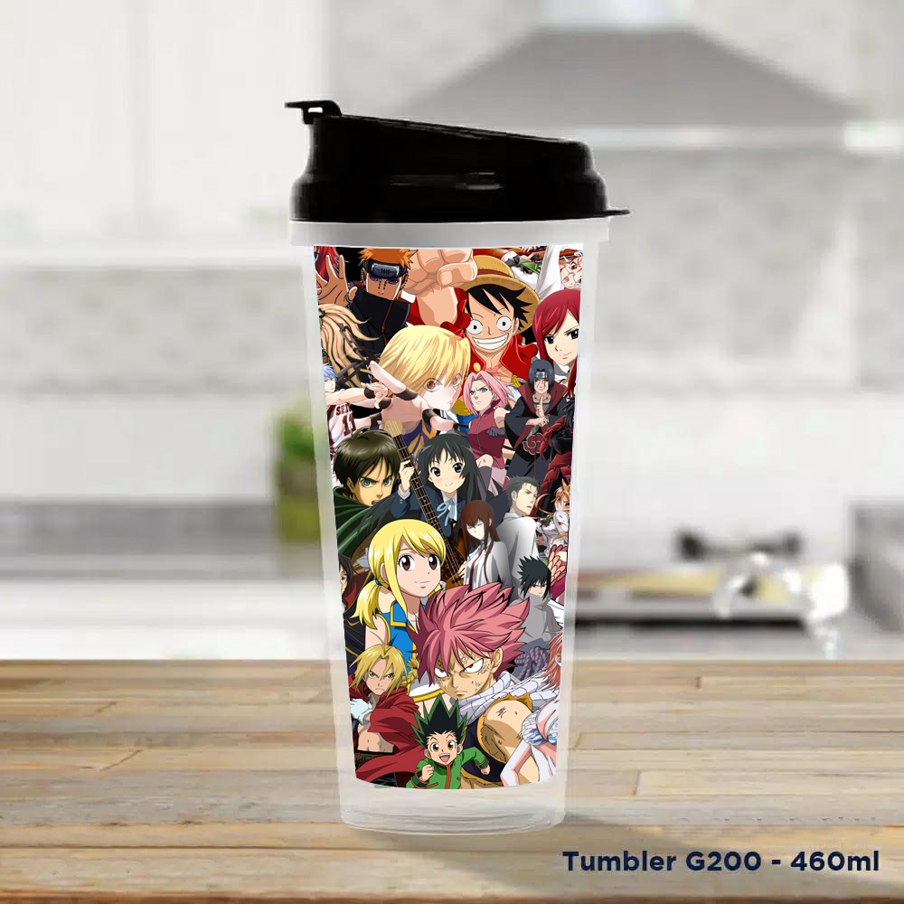 TUMBLER/TEMPAT MINUM RAJA ANIME DESIGN CROSS ANIME