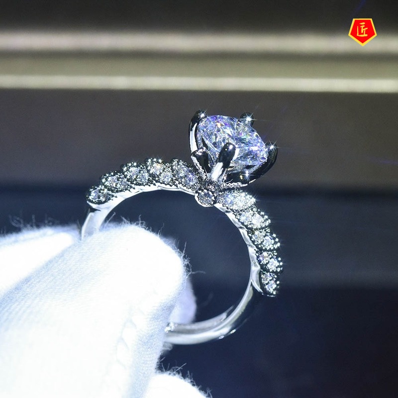 [Ready Stock]Creative Personality Pt950 Platinum Moissanite Ring