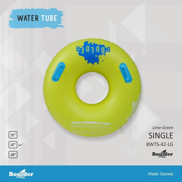 BOULDER SINGLE WATER TUBE BAN RENANG WATERBOOM SIZE 42 PVC 1MM