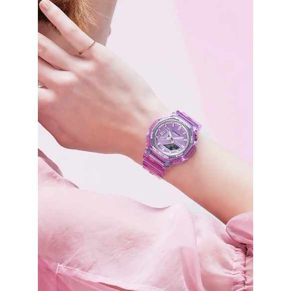 Jam Tangan Casio G-Shock GA-2100 GMA-S2100SK-4A GShock AP Cristal Jelly Baby Pink