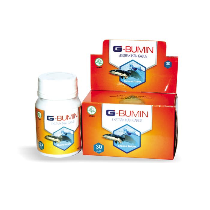 Obat Herbal / Suplemen G - Bumin - Ekstrak Ikan Gabus - 30 Kapsul