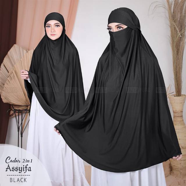 Hijab Khimar Cadar French 2in1 Assyifa