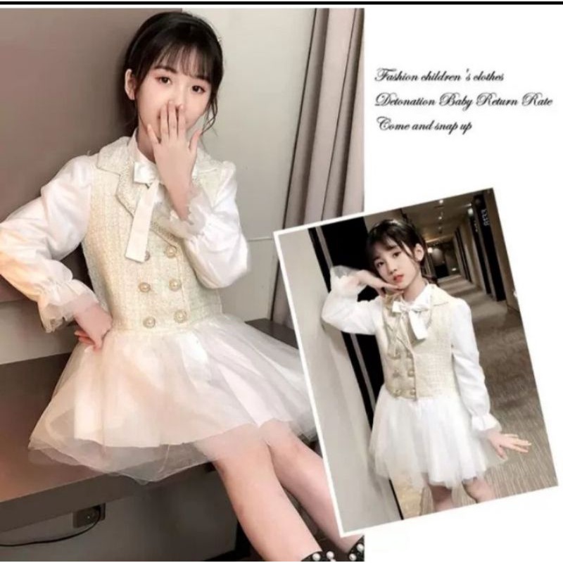 DRESS ANAK IMPORT / GAUN PESTA / GAUN MEWAH PREMIUM / BAJU ANAK ROK IMPORT MEWAH