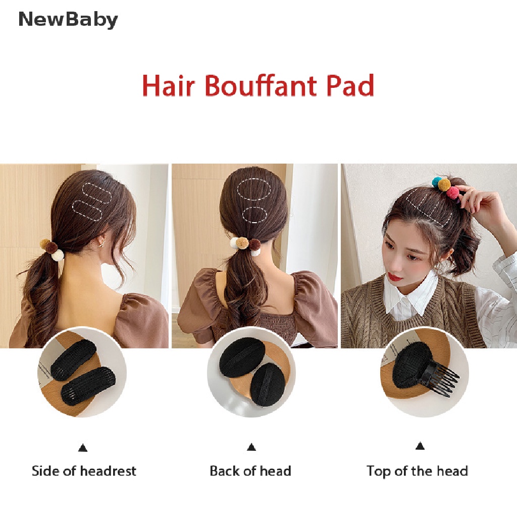 NewBaby Ladies Fluffy Hair Clips Set Fluffy Hair Pads Root Pads Hair Care Styling Tools ID