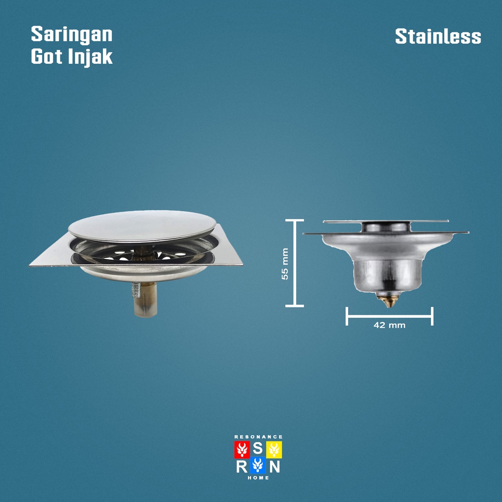 Saringan Got Kamar Mandi / Saringan Injak | Saringan Got Injak Stainless | Floor Drain