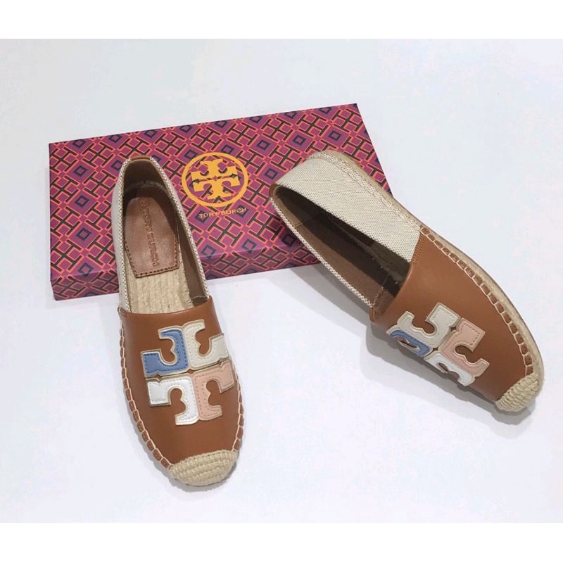 Tory Burch Leather Color Matching Fisherman Flat Shoes Women