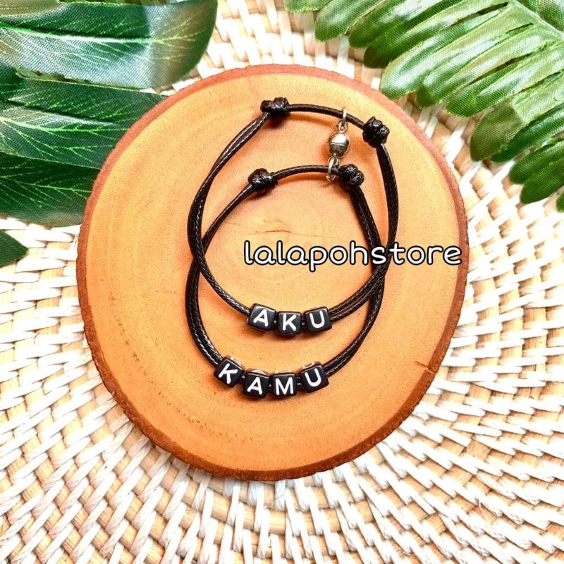 GELANG COUPLE MAGNET NAMA MURAH