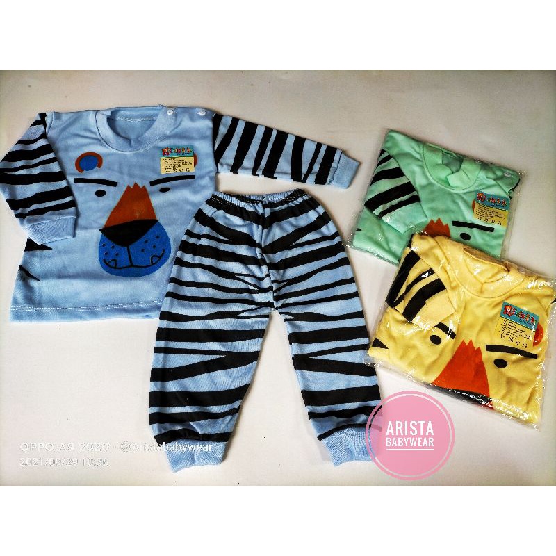 SHEILA BABY - SETELAN BAJU+CELANA PANJANG BAYI, KANCING BAHU,MOTIF BABY TIGER