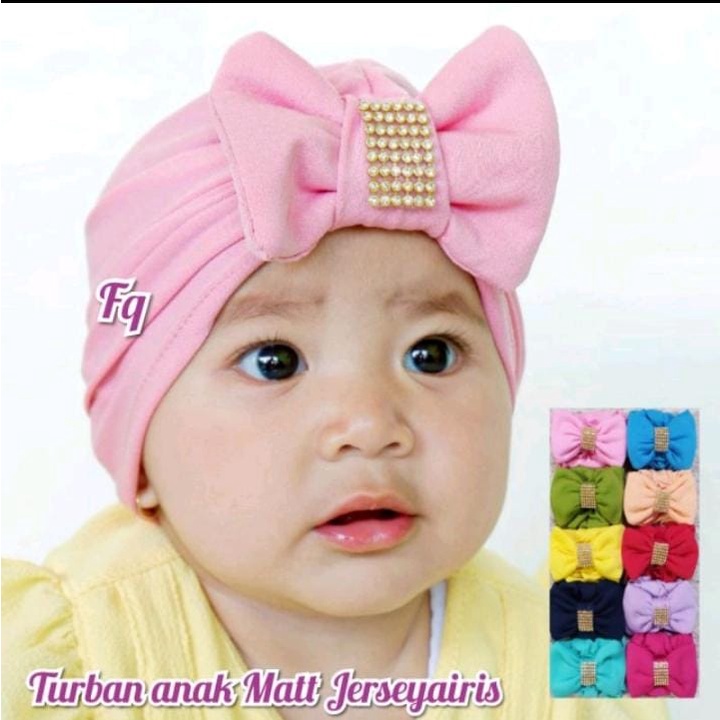 Turban Anak//Turban Baby//Turban Bayi Variasi Diamond 0-1th