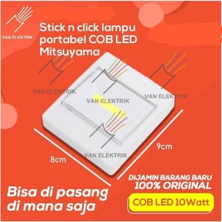 Stick n Click lampu portabel Emergency COB LED 10watt Mitsuyama MS8508