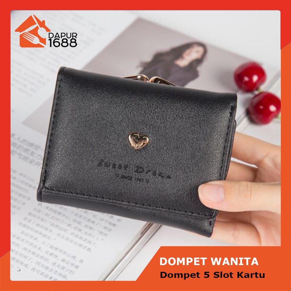 Dompet Wanita Import Quality Korean Style Lipat Tiga 5 Slot Kartu