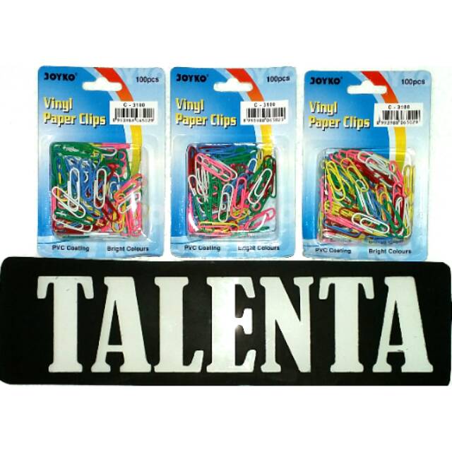 Klip Kertas Warna / Paper Clip Vinyl Joyko C-3100