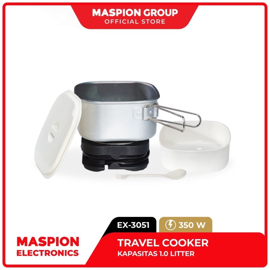 MASPION Panci Serba Guna / Multi Electric Cooker 1 Liter / Travel Cooker 1 Liter MEC 3051 - Garansi Resmi 1 Tahun