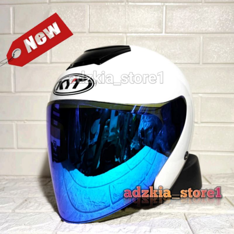 HELM KYT KYOTO REPLICA POLOS PUTIH | MERK DYR | VISOR VENOM