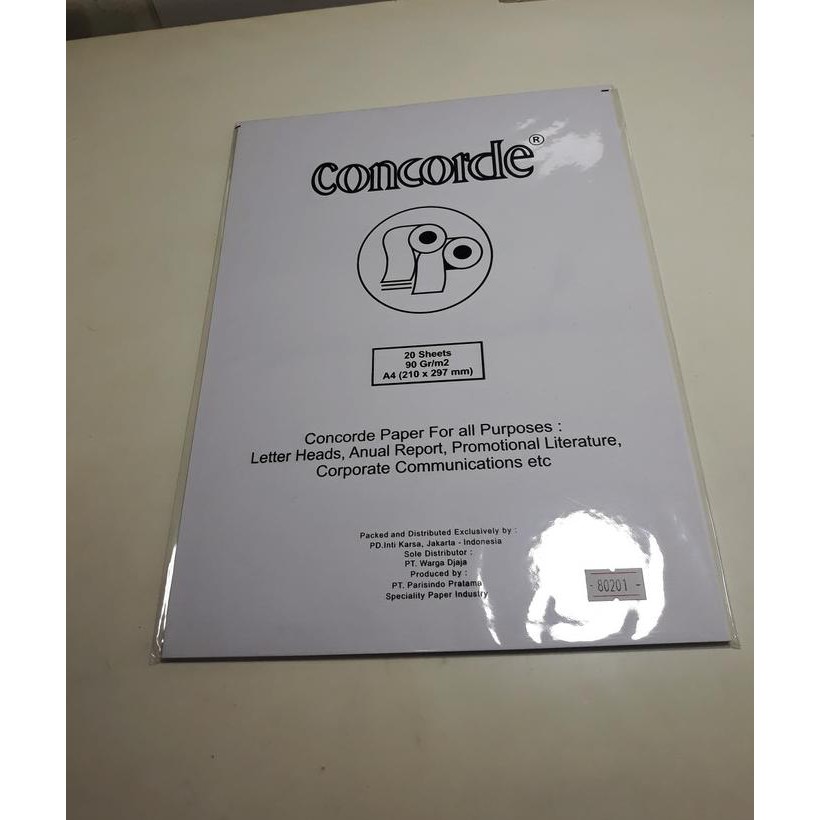 

Kertas Concorde A4 90 gr / Kertas Piagam / Kertas Sertifikat