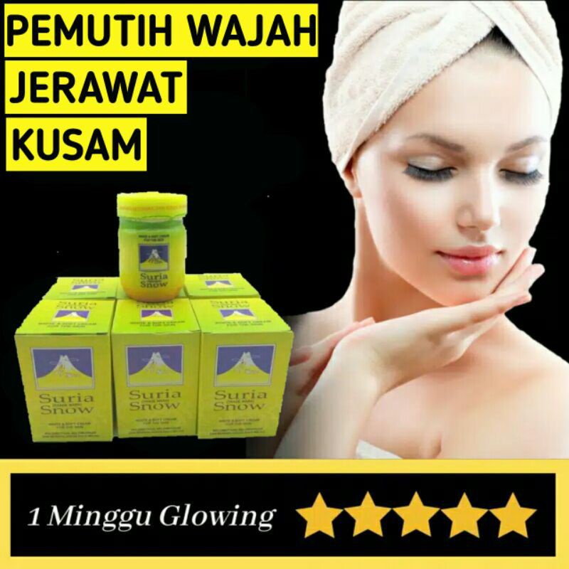 Suria Snow 60 gr/Suria Snow White dan Soft Cream For The Skin