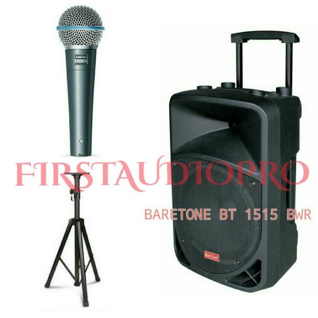 SPEAKER PORTABLE WIRELESS MEETING BARETONE BT 1515 BWR 15BWR 15 BWR 15 INCH