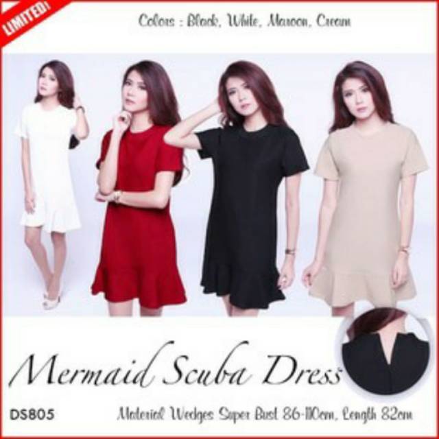 MERMAID SCUBA DRESS DRESS WANITA
