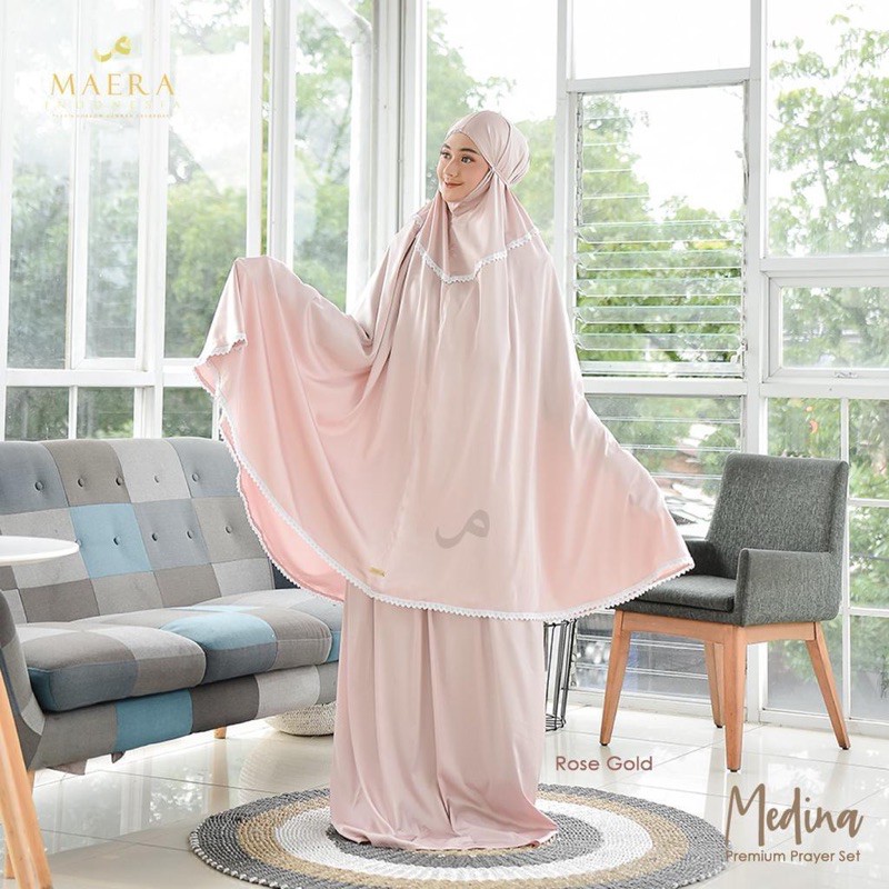 Mukena Medina Silk Sutra Lembut Halus Lembut Adem
