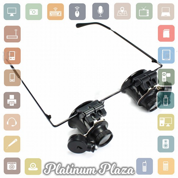 Gorelax Kacamata Pembesar Reparasi Jam atau Perhiasan 20x Magnifier - 9892A - Black`6EDEV2-