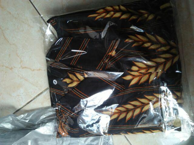 [new Arival] Wou Batik Gamis Couple Salwa Ruffle Batik Couple Ori Ndoro Jowi Dnt Garansi - Kn090