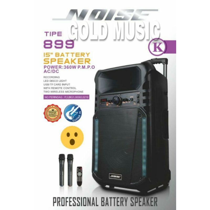 Speaker Portable Meeting Wireless NOISE 899K / 899 K ORIGINAL 15 inch