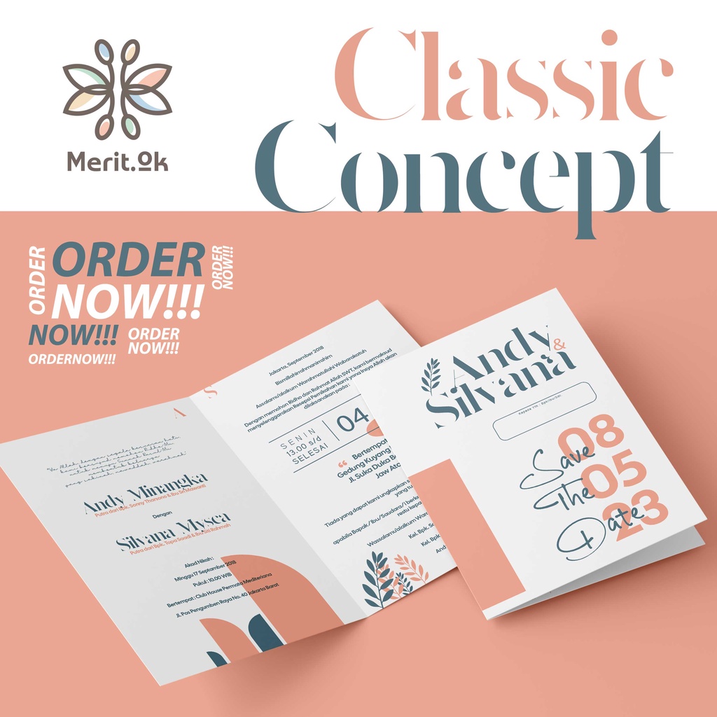 

Undangan Pernikahan Murah, Bernuansa klasik yang elegant