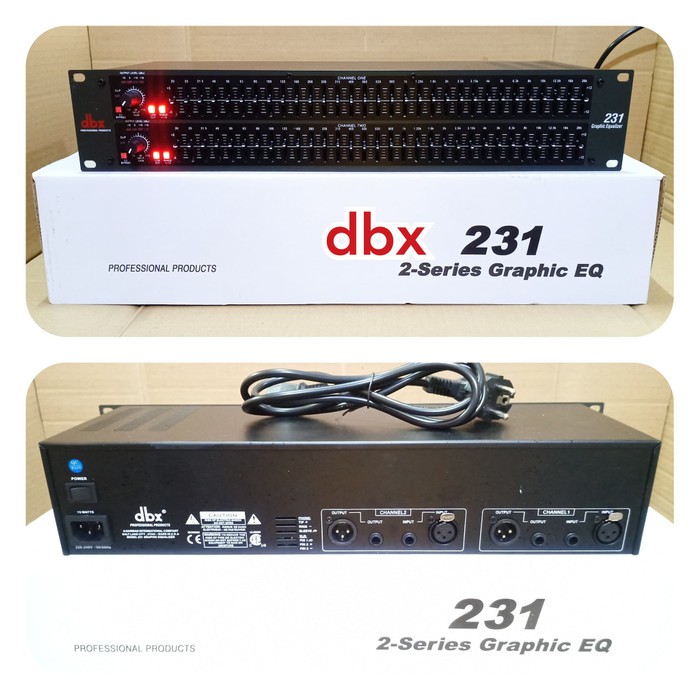 DBX 231 EQUALIZER AUDIO SOUND SYSTEM 2 X 31 BANDS
