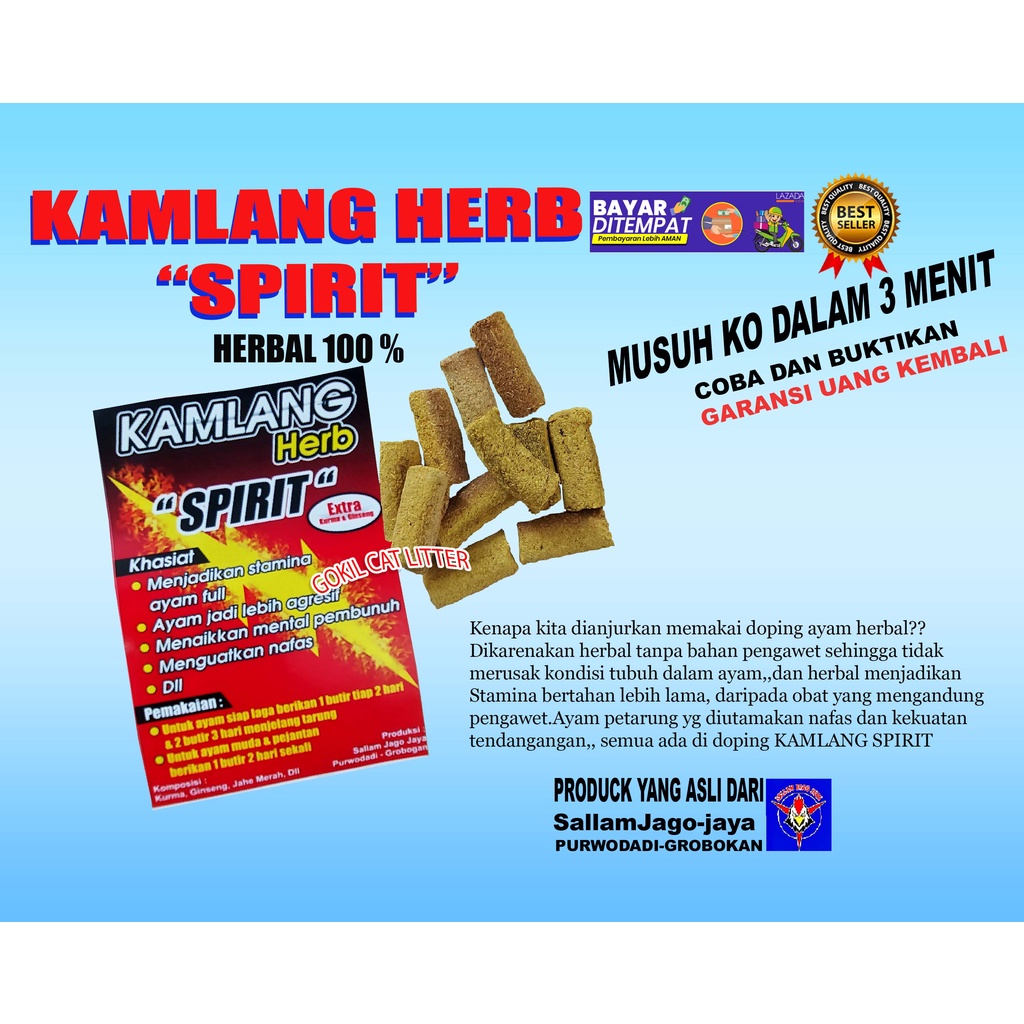 KAMLANG SPIRIT-DOPING AYAM ADUAN, DOPING AYAM LAGA-DOPIG AYAM PETARUNG-(KAMLANG, RAJA KAMLANG,OBAT,VITAMIN, JAMU AYAM ADUAN,OBAT LUKA DALAM,OBAT LUKA LUAR,ANTI BUBUL)