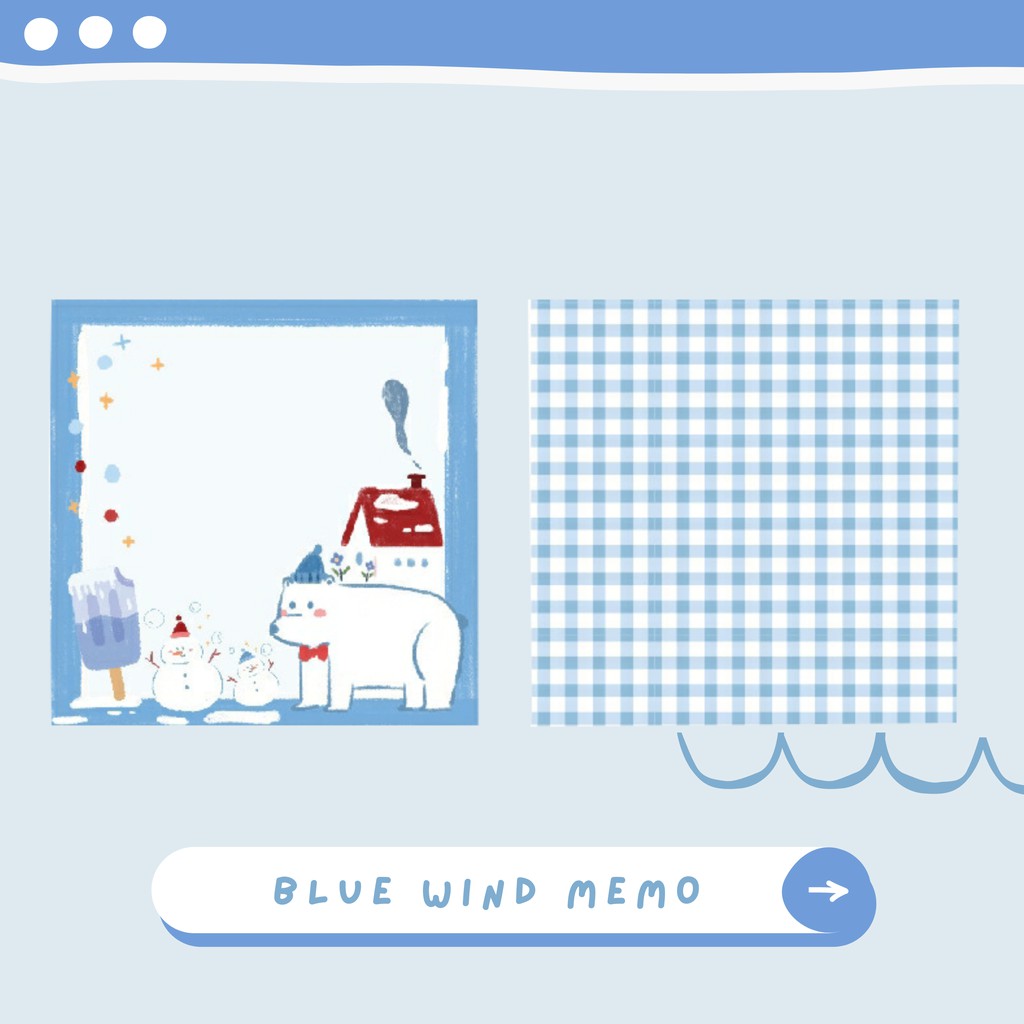 

Memo Pad Colorful Series, Blue Wind Memo