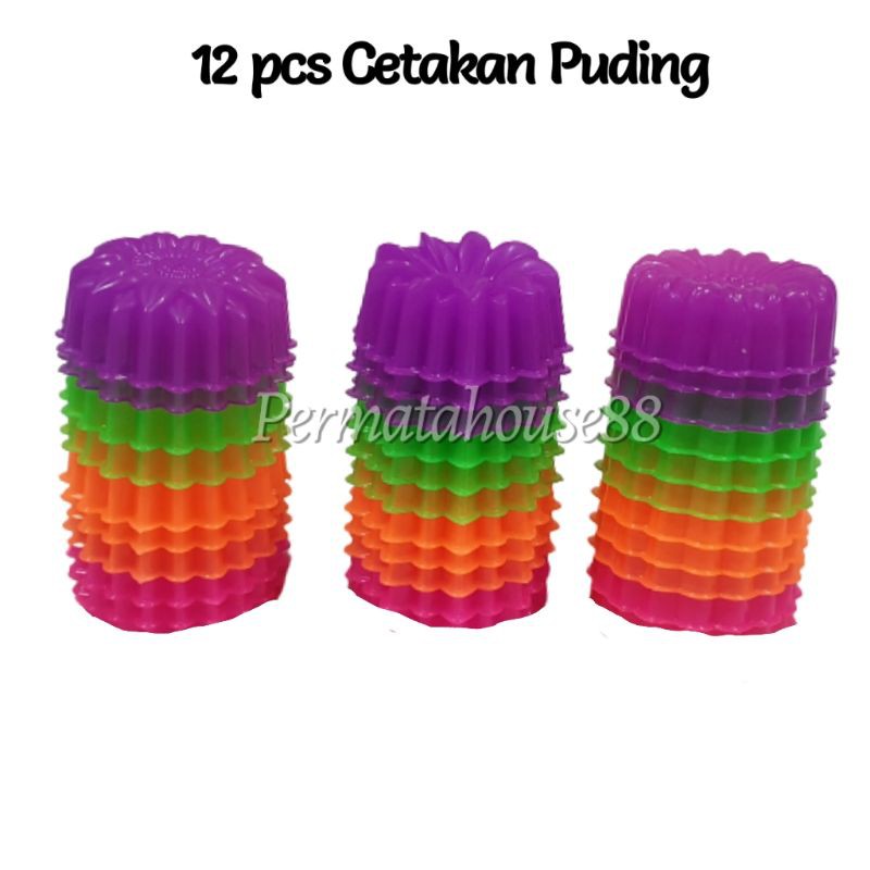 12 PCS CETAKAN PUDING JELLY BUNGA / CETAKAN TALAM JASMINE TULIP TWISTER TERATAI MAWAR